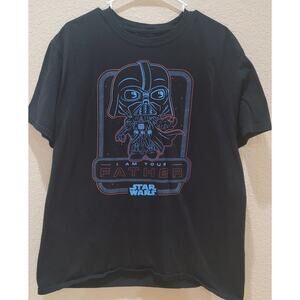 Pop Tees Black Darth Vader I Am Your Father Men's T-Shirt XL Funko Pop Star Wars